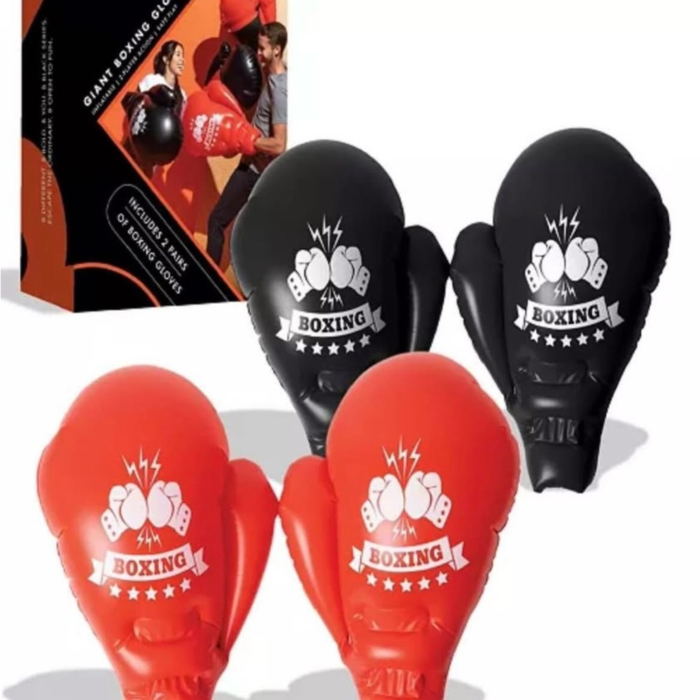 Giant Red and Black Boxing Gloves
